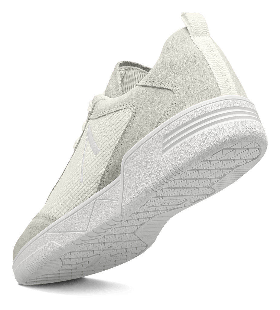 Leather, Suede and Mesh Sneakers in White - Men